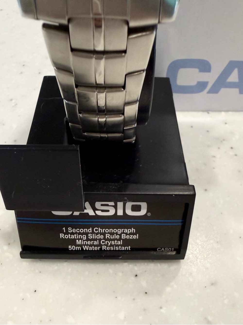 NWT Men's Casio Chronograph Pilot Slide Rule Bezel Watch - Picture 5 of 6